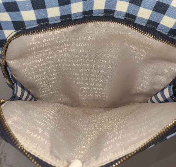 Kate Spade Navy and White Checkered Backpack - Picture 12 of 16